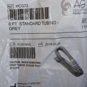 NEW Sealed CPAP Hose 6 ft. Gray Standard Tubing AG Industries HCG72